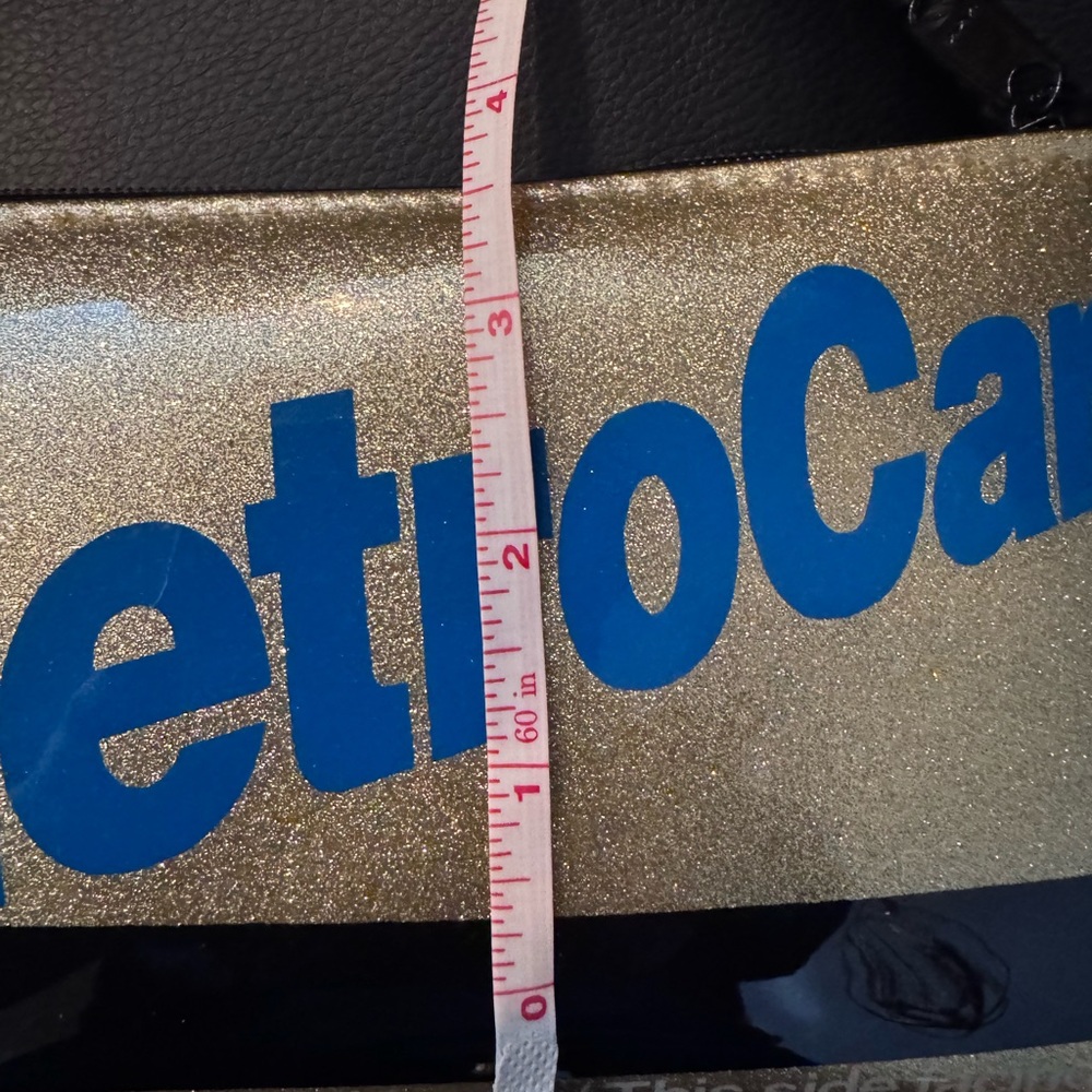 Glitter Gold and Blue MetroCard bag - Picture 5 of 5